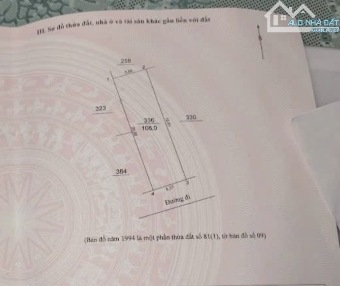 BÁN MẢNH ĐẤT ĐẸP TÂN TRIỀU 108M2 MT5,4M GIÁ 16,9 TỶ - 4 CHỖ ĐỖ CỬA - 10M RA Ô TÔ TRÁNH - 3