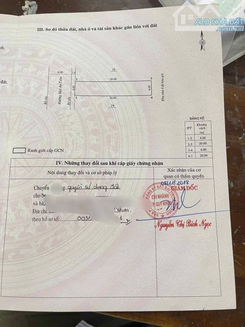 Bán lô đất đg mai an tiêm dt 4x20=80m2 giá 2ty660