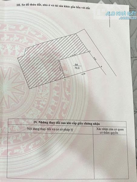 Phương Nhị, Liên Ninh, Thanh Trì. DT:70m, C4, MT:6.2m, giá: 7.6tỷ, oto 7chỗ, gần oto tránh - 1