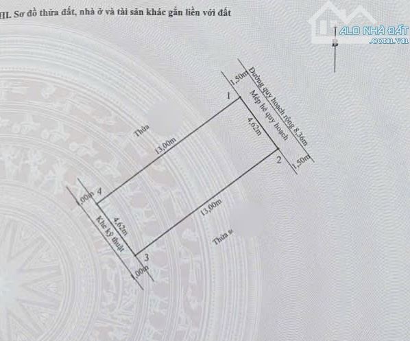 60m2 đất Lô 7C Lê Hồng Phong - Ngang 4.62m - Đường 12m - 2