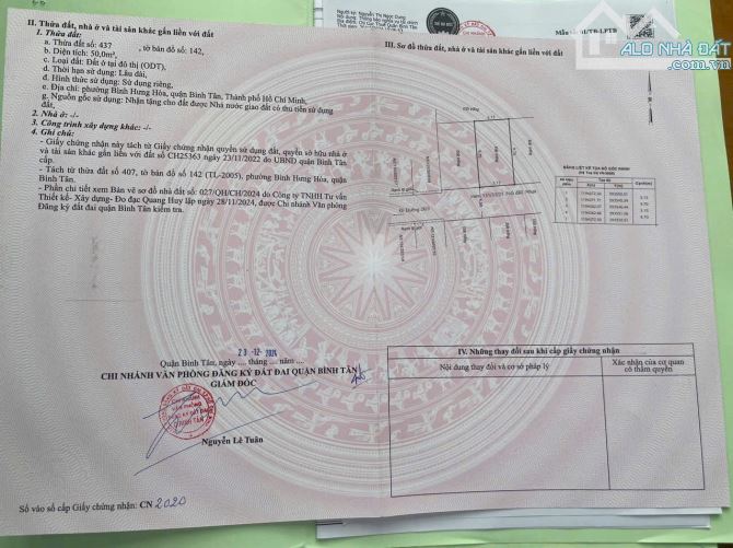Bán Đất Khu Phân Lô Kênh 26/3-Xây Dựng Tự Do-Diện tích Từ 50m2-Qua Aeon Tân Phú 3 Phút - 2