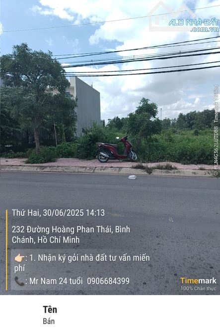 Lô đất full thổ 100 m2 mặt tiền đường Hoàng Phan Thái gần chợ Bình Chánh - 2