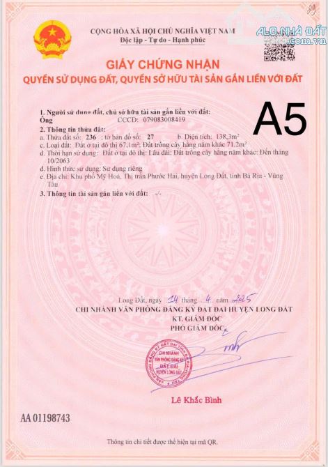 CƠ HỘI SỞ HỮU LÔ ĐẤT VỐN 200 TRIỆU NGAY BIỂN PHƯỚC HẢI – ĐẦU TƯ SINH LỜI, TẬN HƯỞNG CUỘC