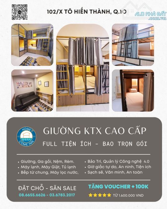 “Chốt deal” ngay chiếc giường KTX cao cấp giữa lòng Quận 10 – Bao trọn gói Tất tật