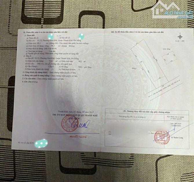 🏡 CHỦ GỬI BÁN LÔ ĐẤT TẶNG NHÀ VỊ TRÍ ĐẸP – HÒA KHÊ, THANH KHÊ, ĐÀ NẴNG - 99m2- CHỈ 3,95TỈ