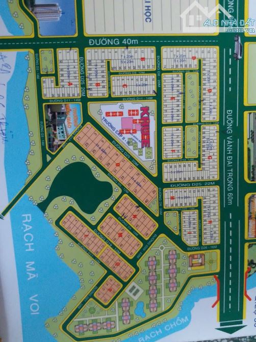Bán đât 5x20 mặt tiền đường 12m có móng KDC 13E Intresco xã Phong Phú huyện Bình Chánh - 1