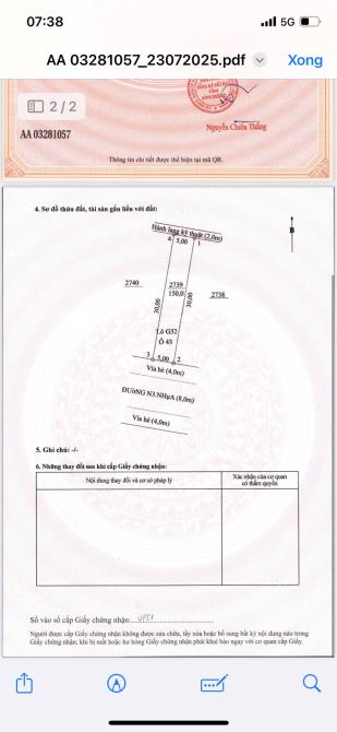 Chủ kẹt tiền bán cặp đất Trung Tâm Hành Chính Bàu Bàng 1ty420 Bao Sang Tên - 1