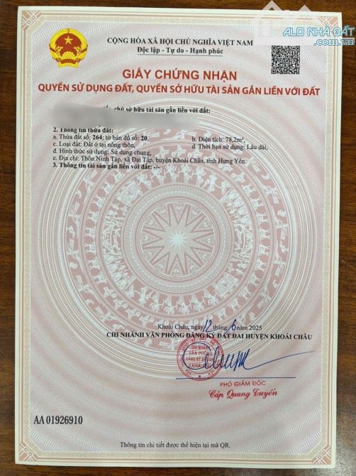 Lô góc 78,2m2 cực thoáng Ninh Tập - Đại Tập - Khoái Châu sát Đê Di Sản giá chưa tới 2 tỷ - 2