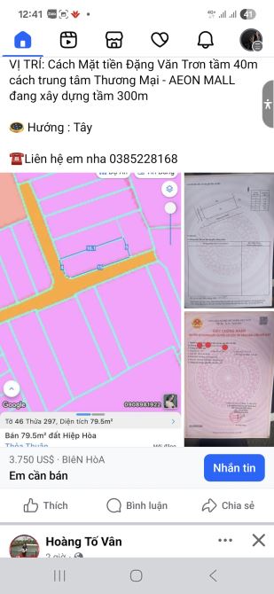 💰 Giá Bán : 3 tỷ 800 triệu   🙋‍♂️ CHỦ GỦI : BÁN LÔ GÓC 2 MẶT TIỀN , HIỆP HÒA, Phường Trấ - 2