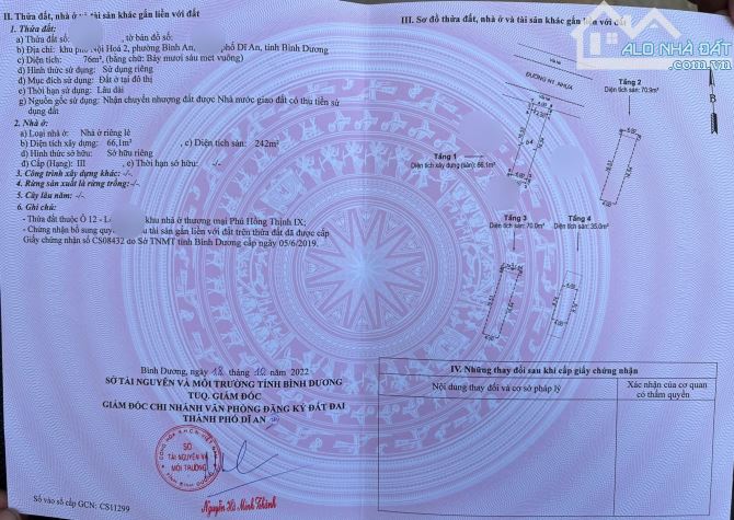 Bán nhà mới 1T3L 4x19m hoàn công, đường N1 KDC Phú Hồng Thịnh 9 p. Bình An - 2
