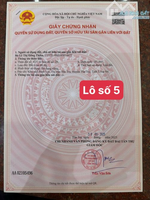 5×33 thổ thị trấn tân trụ_Long an sát nhựa 833 790 triệu Đường ôtô giá rẻ - 1