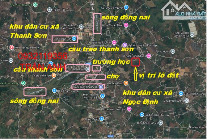 CHỈ 395 TRIỆU SỞ HỮU NGAY LÔ ĐẤT 1050m2 (10mx100m) KHU DÂN CƯ VEN SÔNG ĐỒNG NAI - 1