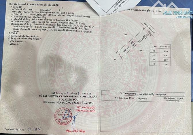 Bán đất hẻm Nơ Trang Gưh , P.Tân Tiến , TP BMT - 2