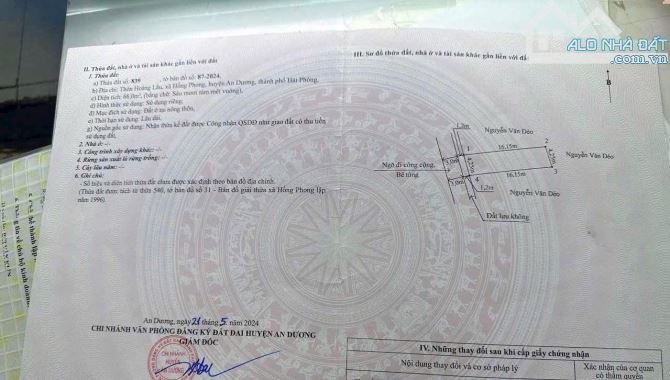 Bán đất Hoàng Lâu, 68m2, Ngõ ô tô tránh nhau - 2