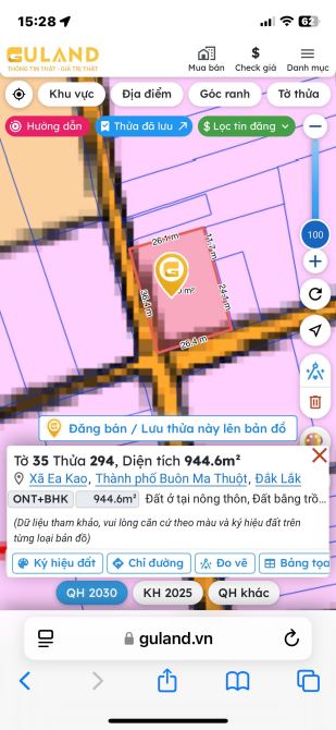 🔹 CHÍNH CHỦ BÁN 💥LÔ GÓC 2 MT 945M2 ĐƯỜNG NHỰA – CÁCH HỒ EAKAO CHỈ 700M - 4
