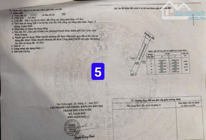 Bán đất 5x33m, hẻm Trịnh Hoài Đức p. Khánh Bình gần chợ Quang Vinh - 5