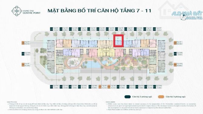 Bán gấp căn 2 Phòng 76m2 Vung Tau Centre Point, Giá 3.6 tỷ - 6