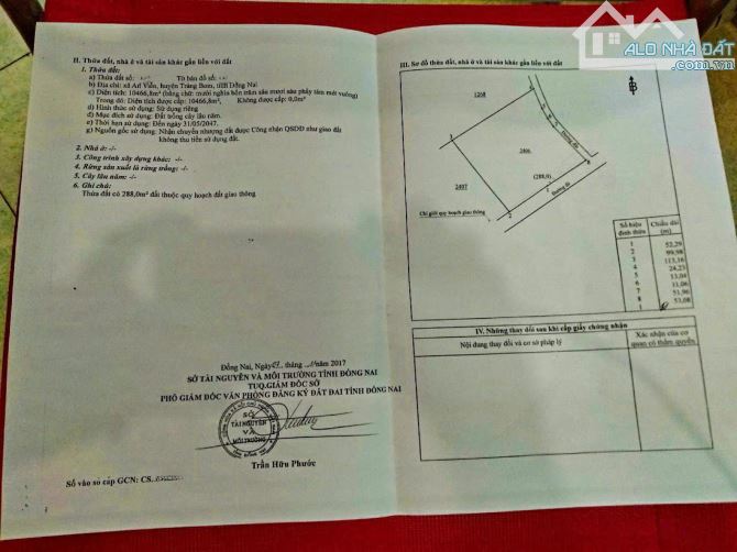 Bán đất mặt tiền An Viễn, Trảng Bom, Đồng Nai; 105 x 100=10.467m, giá 21,5 tỷ
