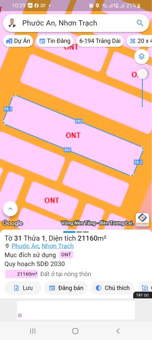Bán, Chuyển nhường 21 000m² Đất Đã xin chủ Trương nhà ở XH, Phước An, Nhơn Trạch, 90 tỷ