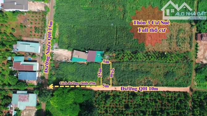1 lô full thổ cư hẻm c1 Thôn 3 Cư Suê giá đầu tư - 1