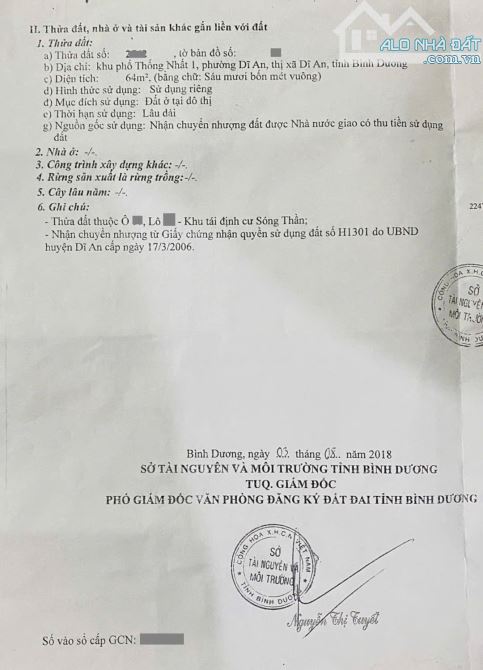 64m2 6ty5 TL nhà 1 trệt 2 lầu KDC Sóng Thần P.Dĩ An Tp Dĩ An - 15