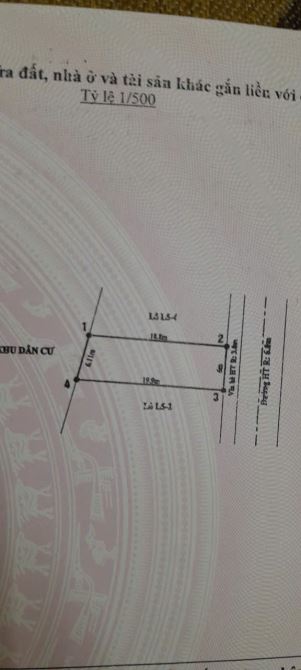 BÁN LÔ ĐẤT 116,1m² GIÁ 40 TRIỆU/M² - KHU KHANG DỒI, P.THỦY ĐƯỜNG, THỦY NGUYÊN, HẢI PHÒNG