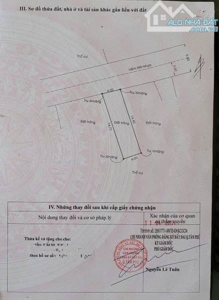 BÁN LÔ ĐẤT SỔ VUÔNG - GẦN MẶT TIỀN - HẺM XE TẢI TRÁNH - 5.8 TỶ - 2