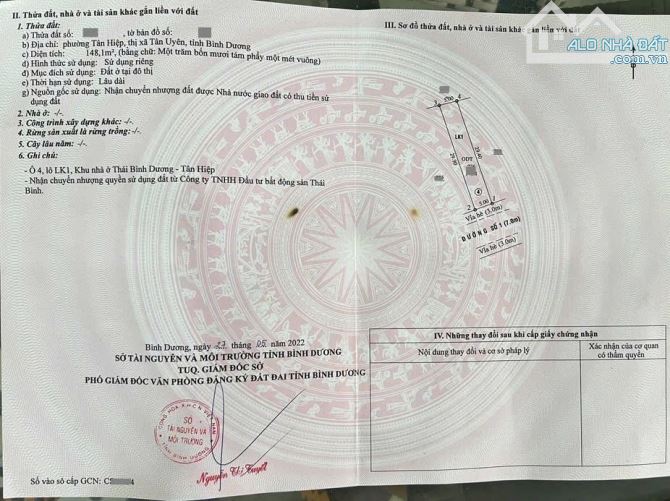 2,35Tỷ TL🔥Bán đất 148,1m2 KDC Thái Bình Dương, p.Tân Hiệp, Tp.Tân Uyên - 4