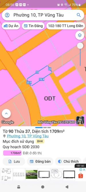 🇻🇳CCDV-MS.T23-L9 - Bán đất MT đường Hà Huy Tập P10 - Rạch Dừa tp HCM. Giá 59 tỷ - 10