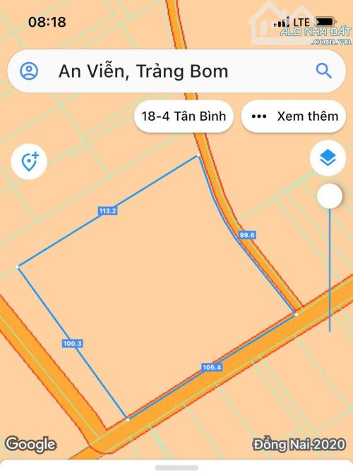 Bán đất mặt tiền An Viễn, Trảng Bom, Đồng Nai; 105 x 100=10.467m, giá 21,5 tỷ - 6