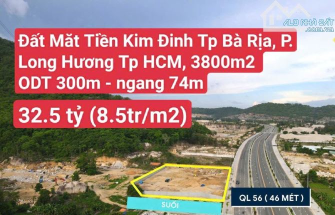 Đất Măt Tiền Kim Dinh, Tp. Bà Rịa, BRVT - P. Long Hương Tp HCM