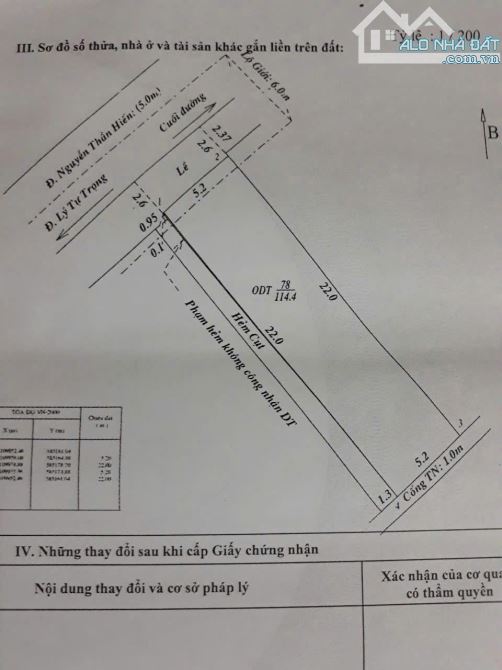 Bán nhà mặt tiền Nguyễn Thần Hiến cách Lý Tự Trọng 50m Dt 114m2 giá 9ty900