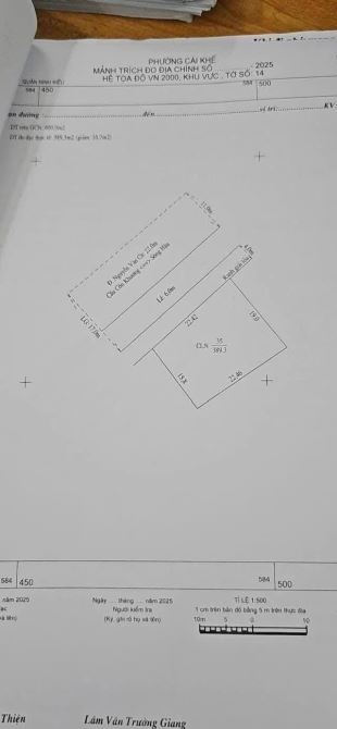 BÁN ĐẤT MẶT TIỀN ĐƯỜNG NGUYỄN VĂN CỪ, CÁI KHẾ, NINH KIỀU