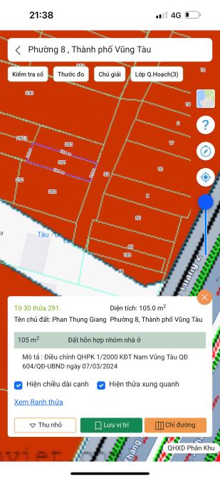 CẦN BÁN LÔ ĐẤT Ô BÀN CỜ ĐƯỜNG TRẦN BÌNH TRỌNG.P8. TP VŨNG TÀU - 1