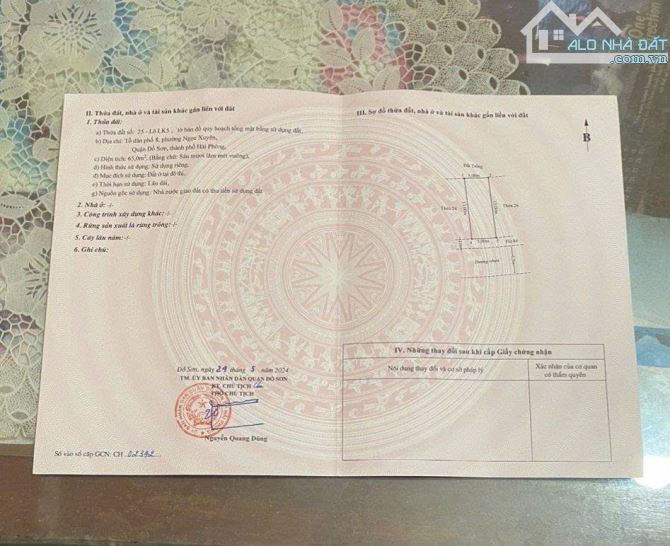 Bán đất 65m2 ngang 5m  tại Tái Định Cư mới Ngọc Xuyên, Quận Đồ Sơn đường rộng 12m vỉa hè - 3