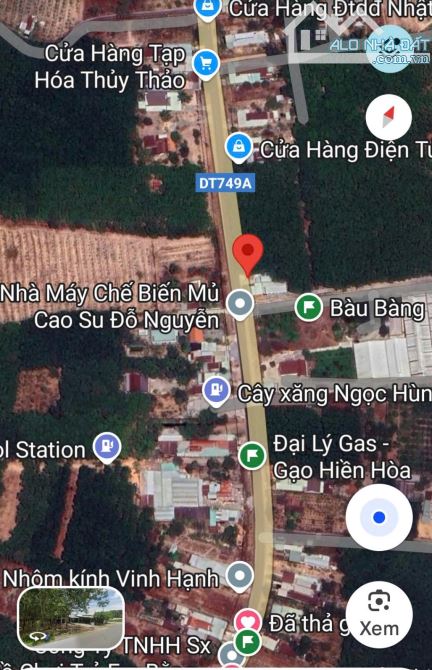 BÁN ĐẤT MT DT749A, LONG NGUYÊN, BÀU BÀNG, DT:20x62, TC100M2, SHR, GIÁ 7,0 TỶ - 4