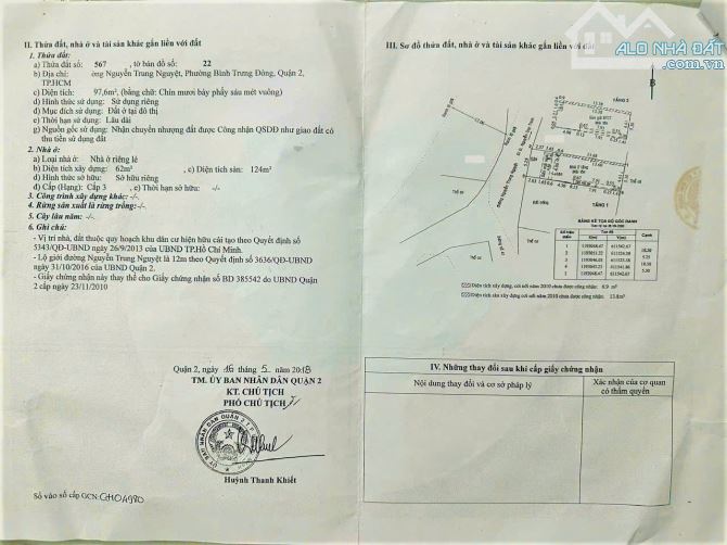 Bán NHÀ MT đg NGUYỄN TRUNG NGUYỆT – P. BÌNH TRƯNG ĐÔNG, Q.2 – Chỉ 10ty - 4