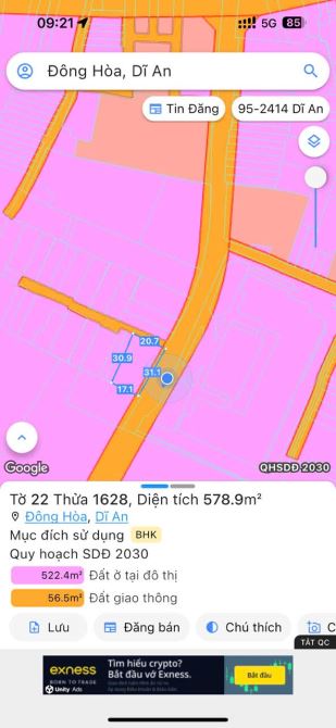 Bán Đất Ngang 8m Sát chợ Đông Hoà , Tp Hồ Chí Minh - 7