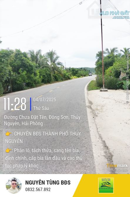 Bán đất trục đường liên xã, liên tỉnh ở Đông Sơn, Thủy Nguyên - 1