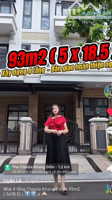 RẺ NHẤT CLASSIA | NHÀ PHỐ 92M2 TRỤC CHÍNH | 5 TẦNG | 16.5 TỶ KHU COMPOUND - 1