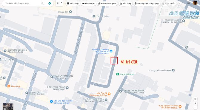Bán đất 4.6x13.5m, đường D2 KDC Tân Hòa p. Đông Hòa kế chung cư Bcons - 2