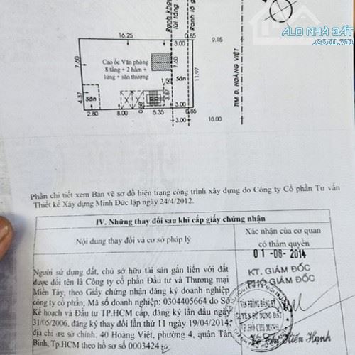 Tòa nhà văn phòng 12 tầng: - Vị trí siêu đẹp Trung tâm quận Tân Bình, mt 40 Hoàng Việt - 2