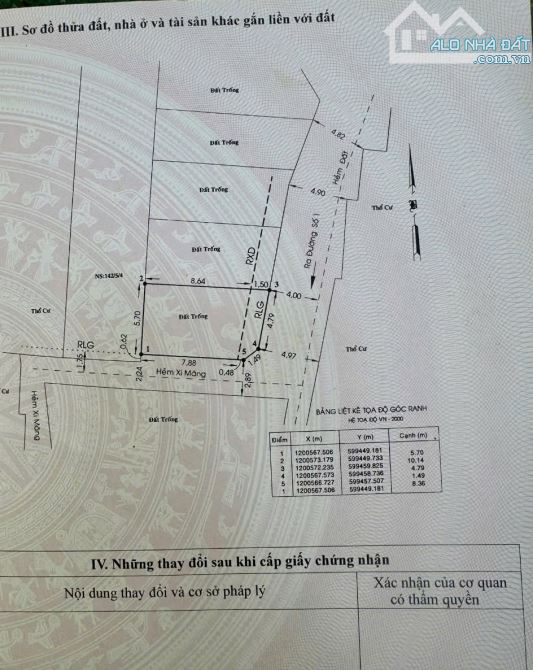 Bán lô đất 142/9 Đường số 1, P.15, Gò Vấp 5,95tỷ - 2
