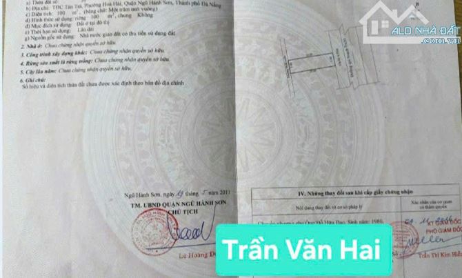 Bán Đất Trần Văn Hai, Gần Biển Tân Trà. Ngũ Hành Sơn - 2