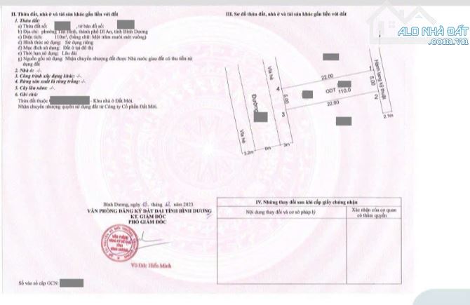 Đất KDC Đất Mới, gần ngã tư Chiêu Liêu, phường Tân Bình, TP Dĩ An. 3,4 tỷ - 4