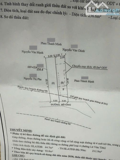 Đất gần ngã 4 Chiêu Liêu, phường Tân Đông Hiệp, TP Dĩ An. 3,87 tỷ - 4