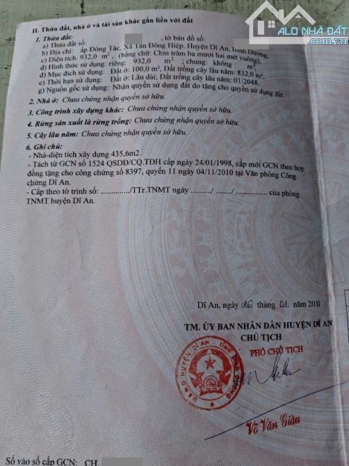 Nhà mặt tiền đường Nguyễn Thái Học, phường Tân Đông Hiệp, TP Dĩ An. 37,2 tỷ - 5