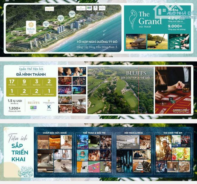 Căn Hộ MAIA Resort 2,3 tỷ/căn, Thanh toán 4 năm Trong Tổ Hợp 4,2Tỷ USD The Grand Hồ Tràm - 5