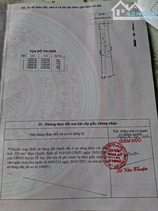 Nhà mặt tiền đường Nguyễn Thái Học, phường Tân Đông Hiệp, TP Dĩ An. 37,2 tỷ - 6