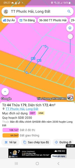 Mở bán 10 lô F0 sẵn sổ khu vực ven Biển Phước Hải - Đối diện Ủy Ban xã Phước Hải ,TP HCM - 7